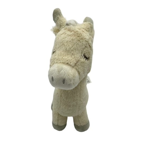 Kelly Toys Cream And Gray 14” Giraffe Plush With Rattle Baby Toy - Picture 6 of 7